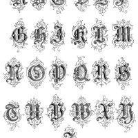 Typography  Alphabet  Ornamental, Renaissance, medieval  (27)